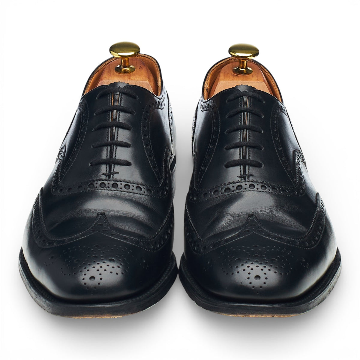 'Nene' Black Leather Oxford Brogues UK 8 G