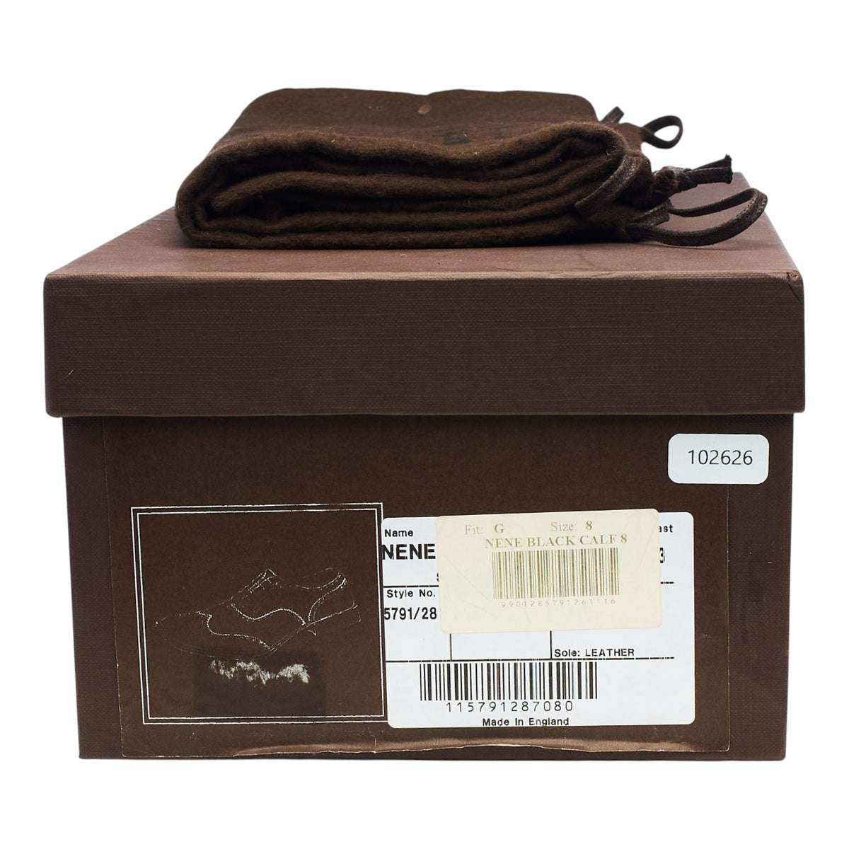 'Nene' Black Leather Oxford Brogues UK 8 G