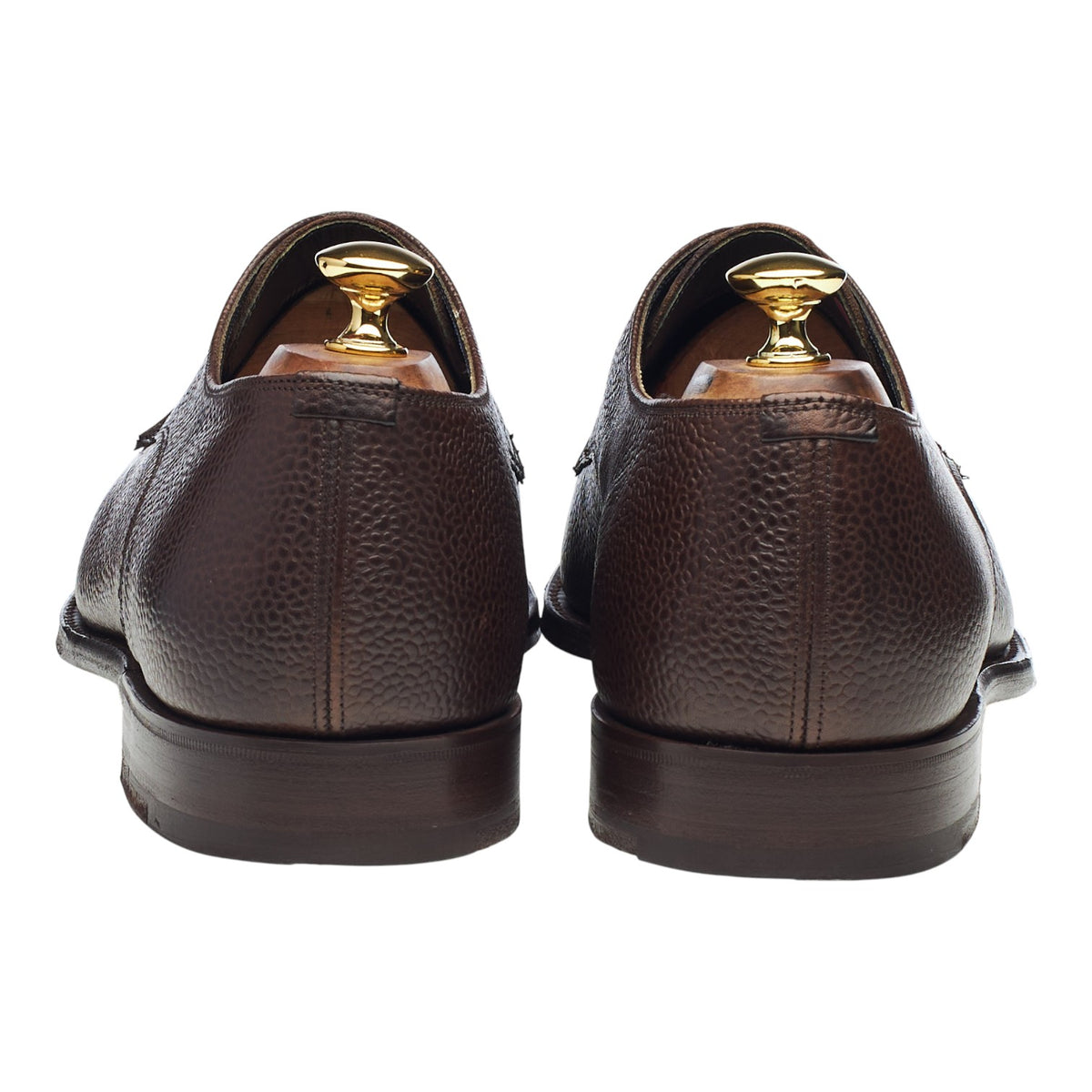 Gieves & Hawkes Dark Brown Grain Leather Derby UK 11 F