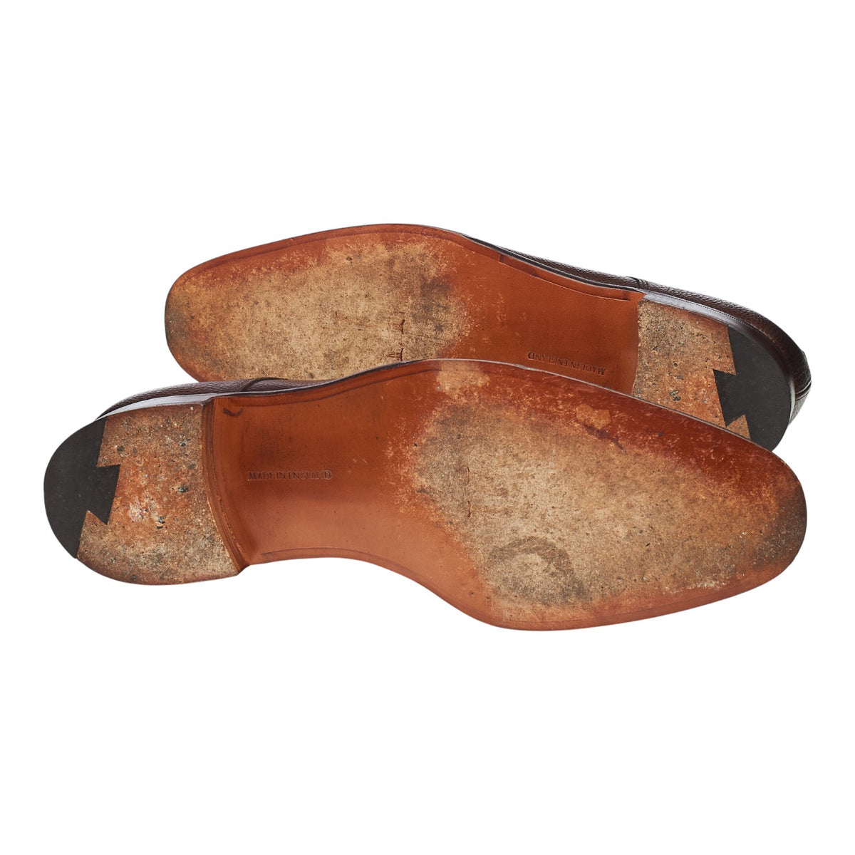 Gieves & Hawkes Dark Brown Grain Leather Derby UK 11 F