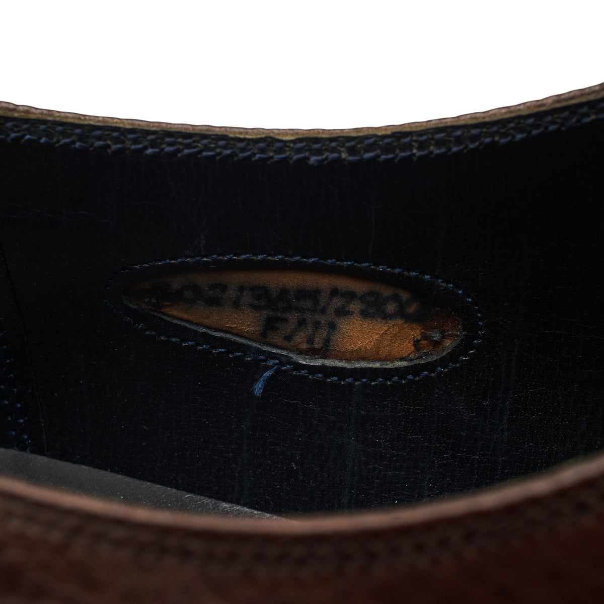 Gieves & Hawkes Dark Brown Grain Leather Derby UK 11 F