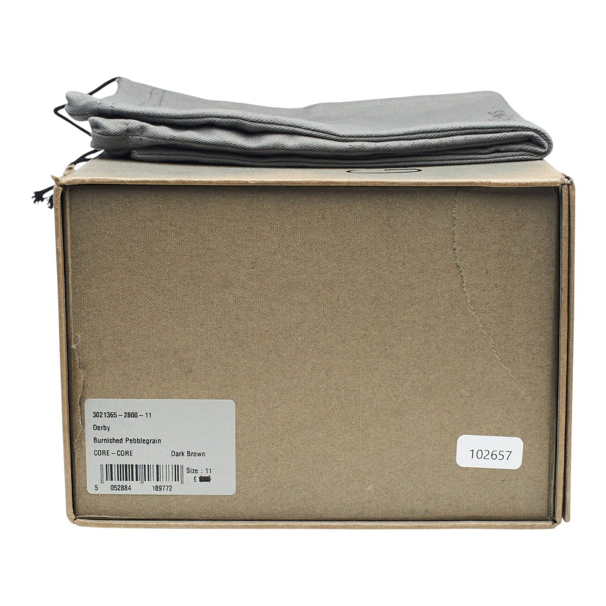 Gieves & Hawkes Dark Brown Grain Leather Derby UK 11 F