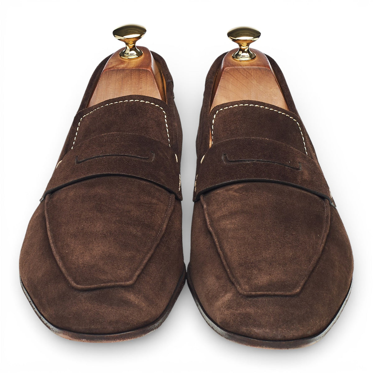 Dark Brown Suede Loafers UK 10