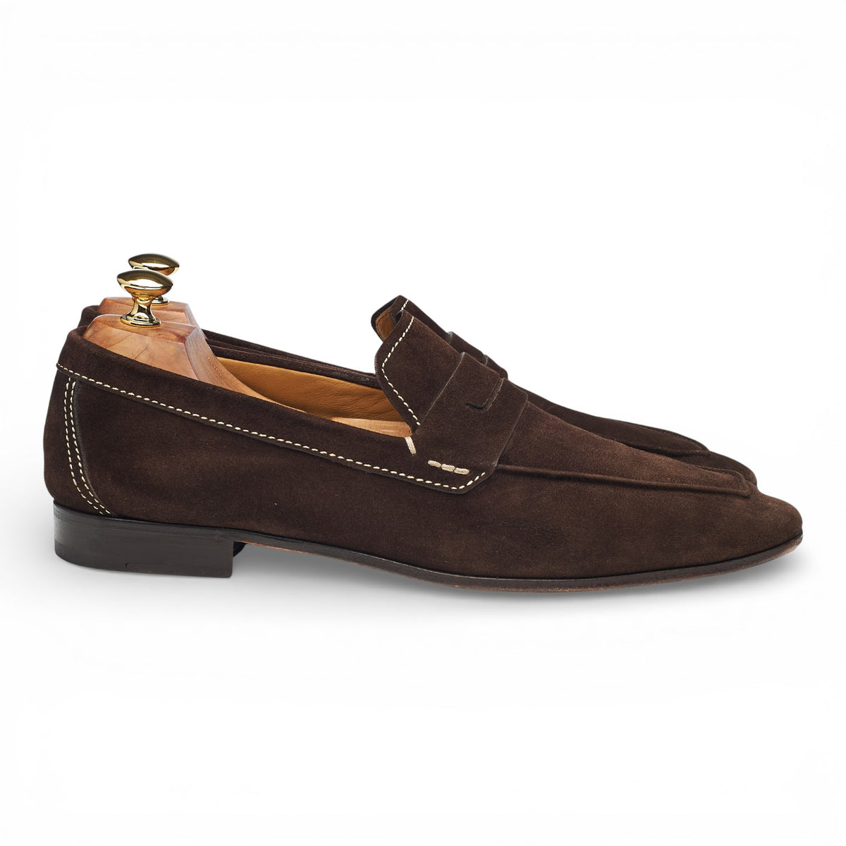 Dark Brown Suede Loafers UK 10
