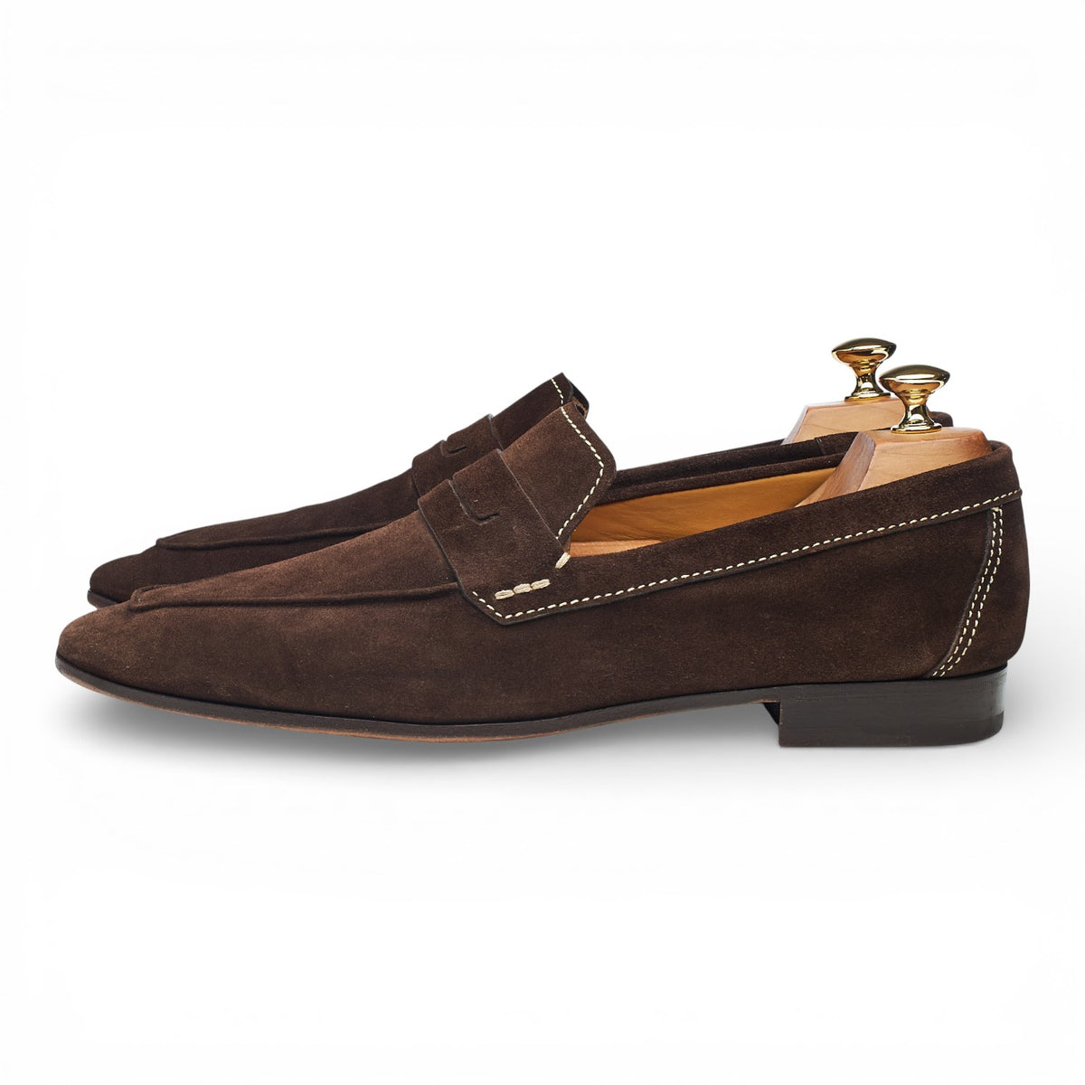 Dark Brown Suede Loafers UK 10