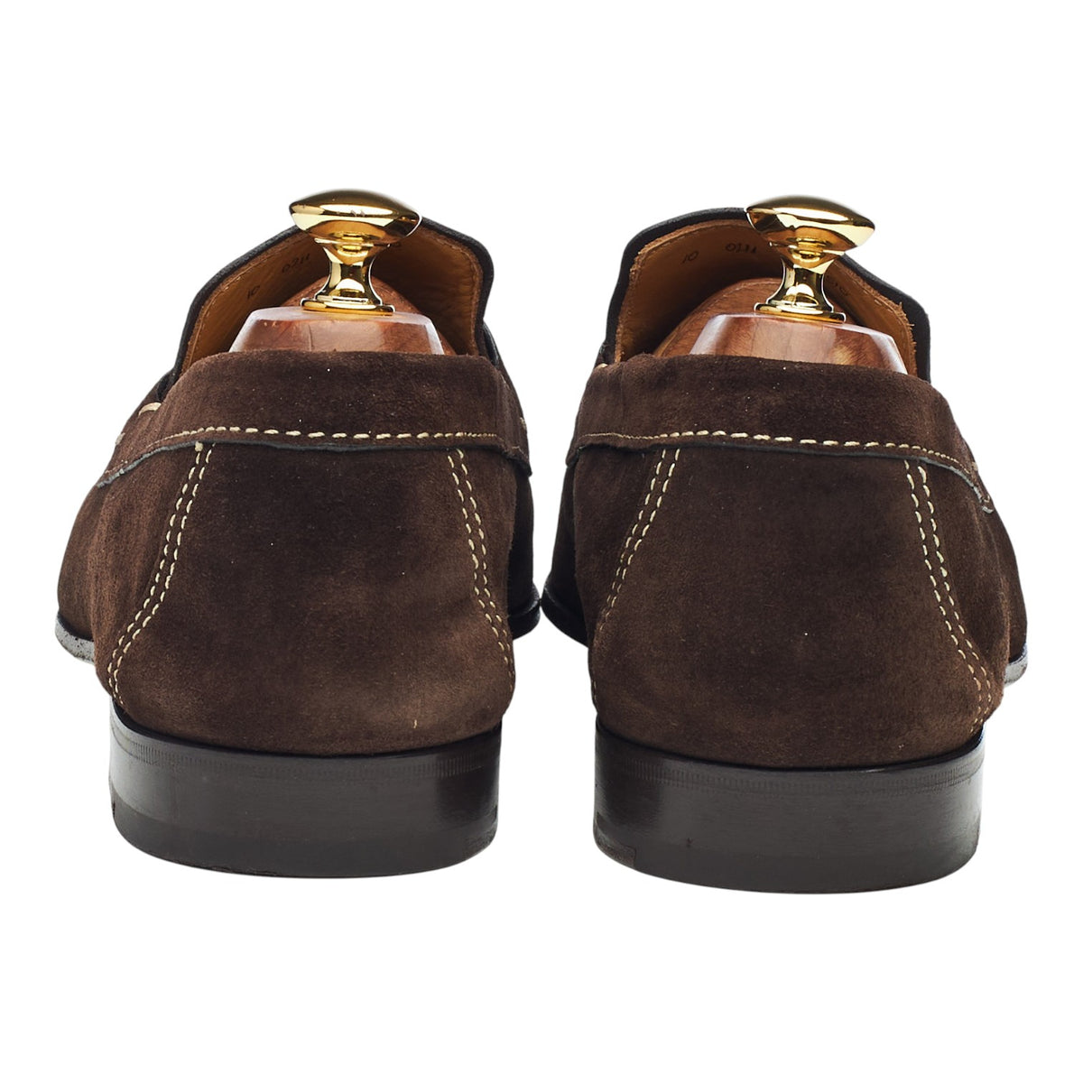 Dark Brown Suede Loafers UK 10