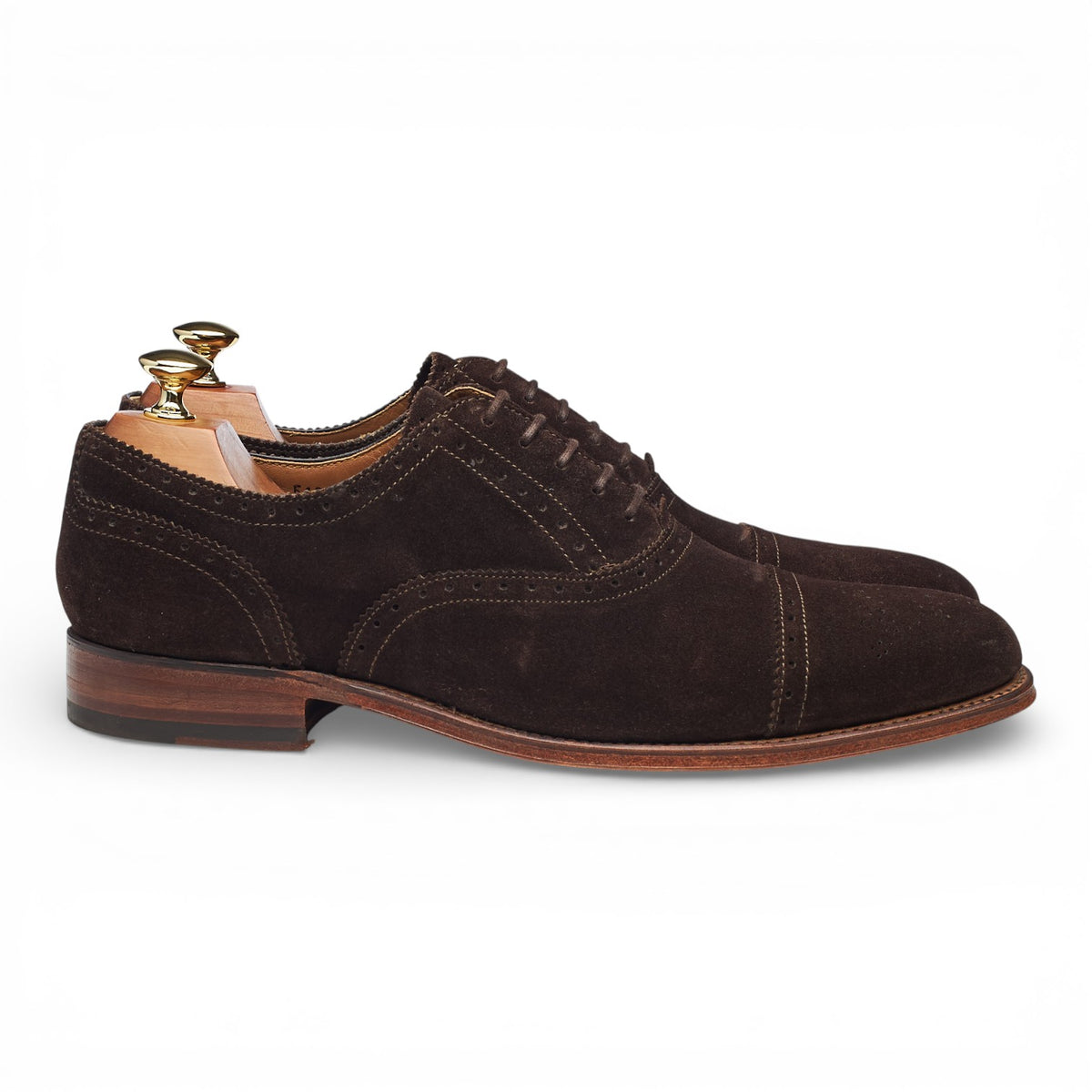 'Tom' Dark Brown Suede Oxford Brogues UK 8 F