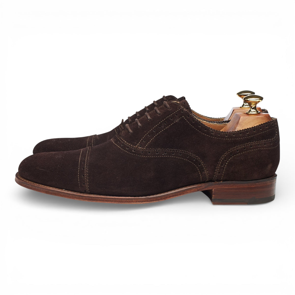 'Tom' Dark Brown Suede Oxford Brogues UK 8 F