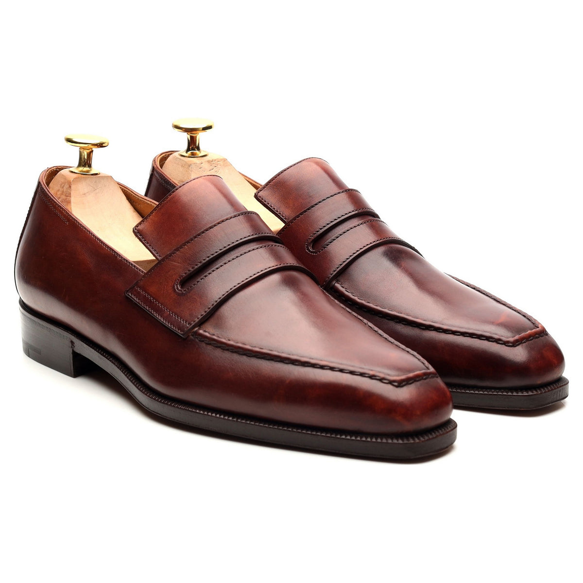 &#39;Andy&#39; Burgundy Leather Loafers UK 5