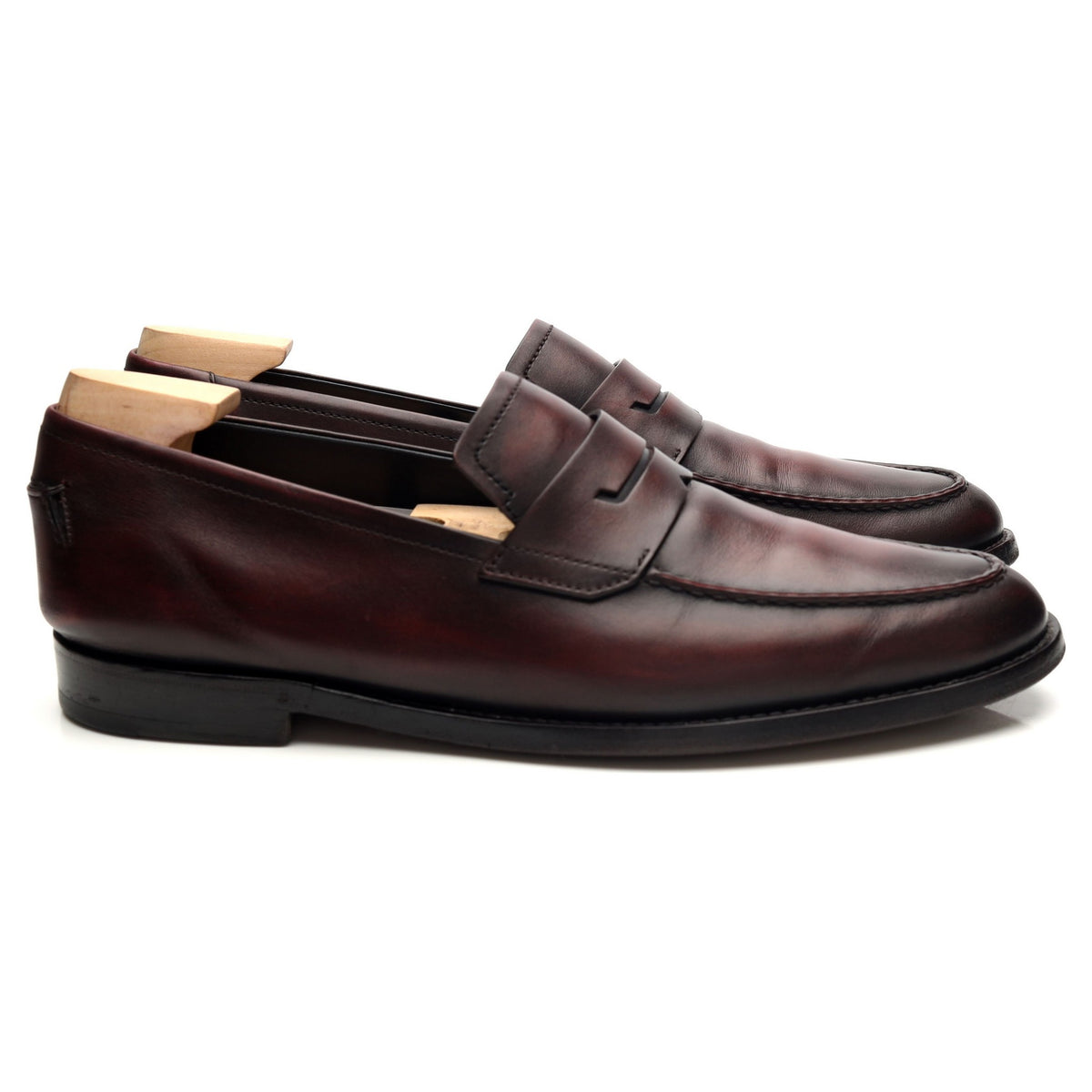 &#39;Lorenzo&#39; Oxblood Leather Loafers UK 9.5