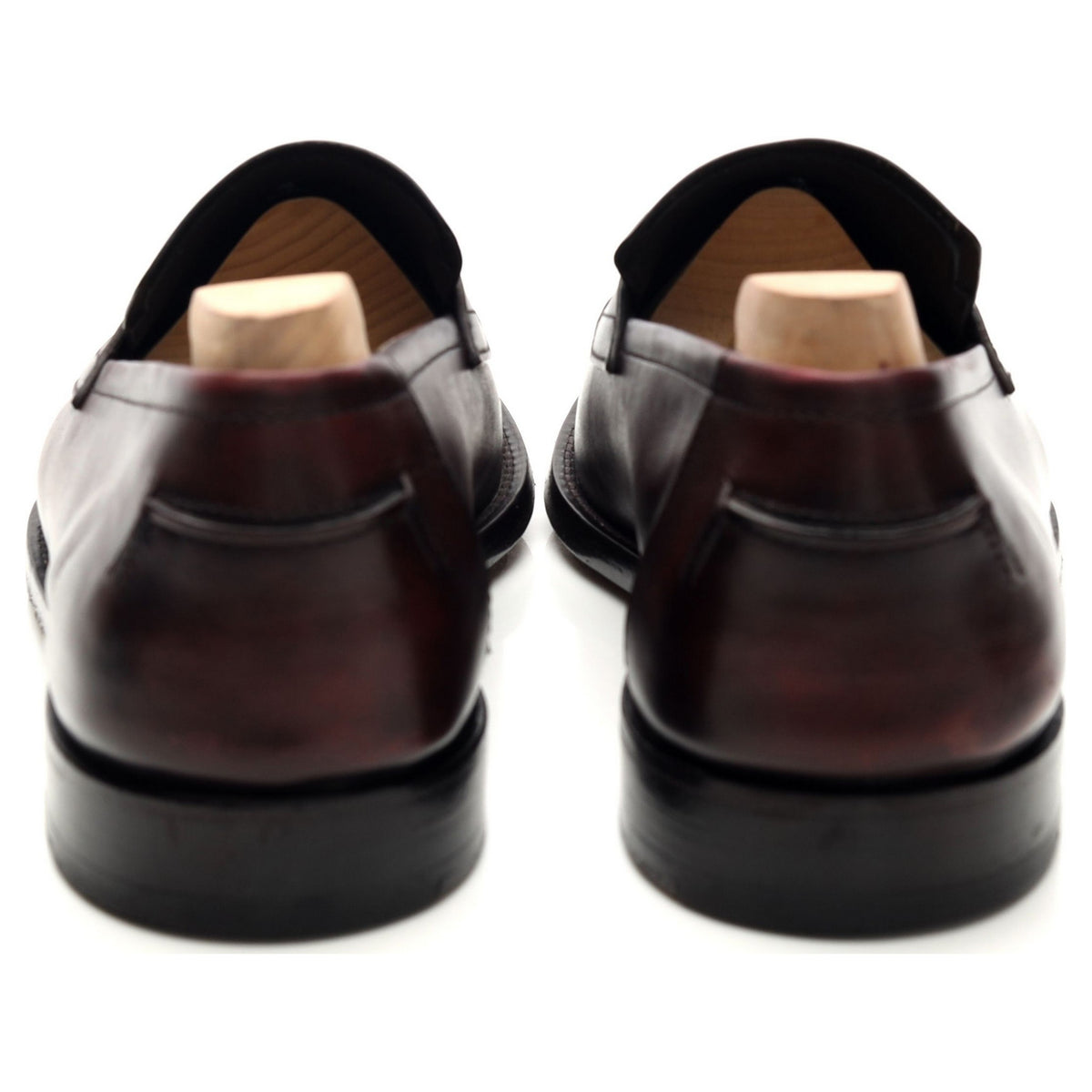 &#39;Lorenzo&#39; Oxblood Leather Loafers UK 9.5