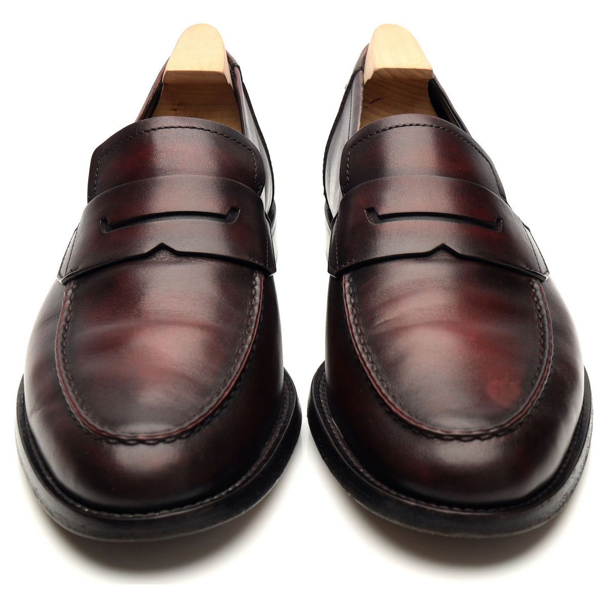 &#39;Lorenzo&#39; Oxblood Leather Loafers UK 9.5