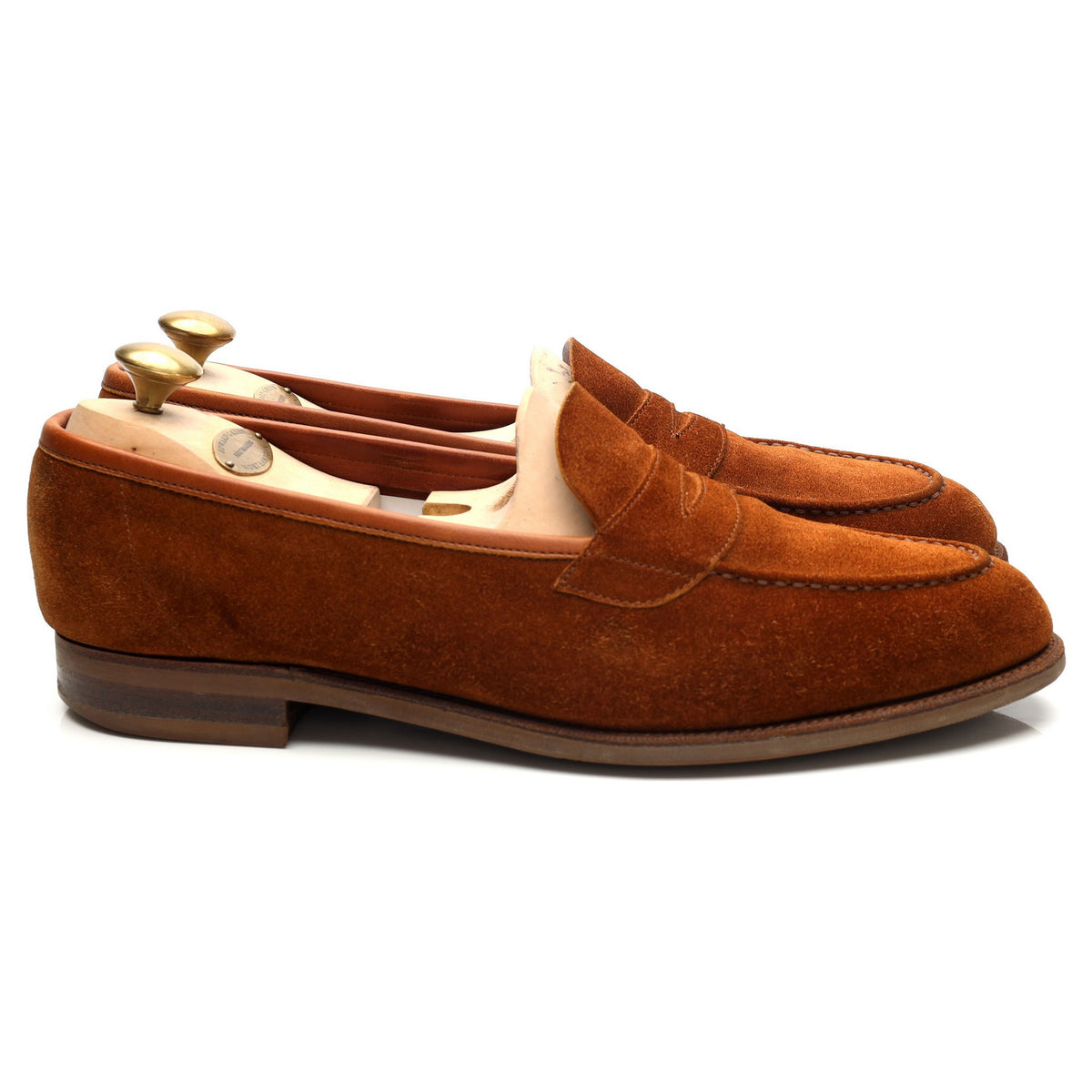 &#39;Ventnor&#39; Tan Brown Suede Unlined Loafers UK 9 E