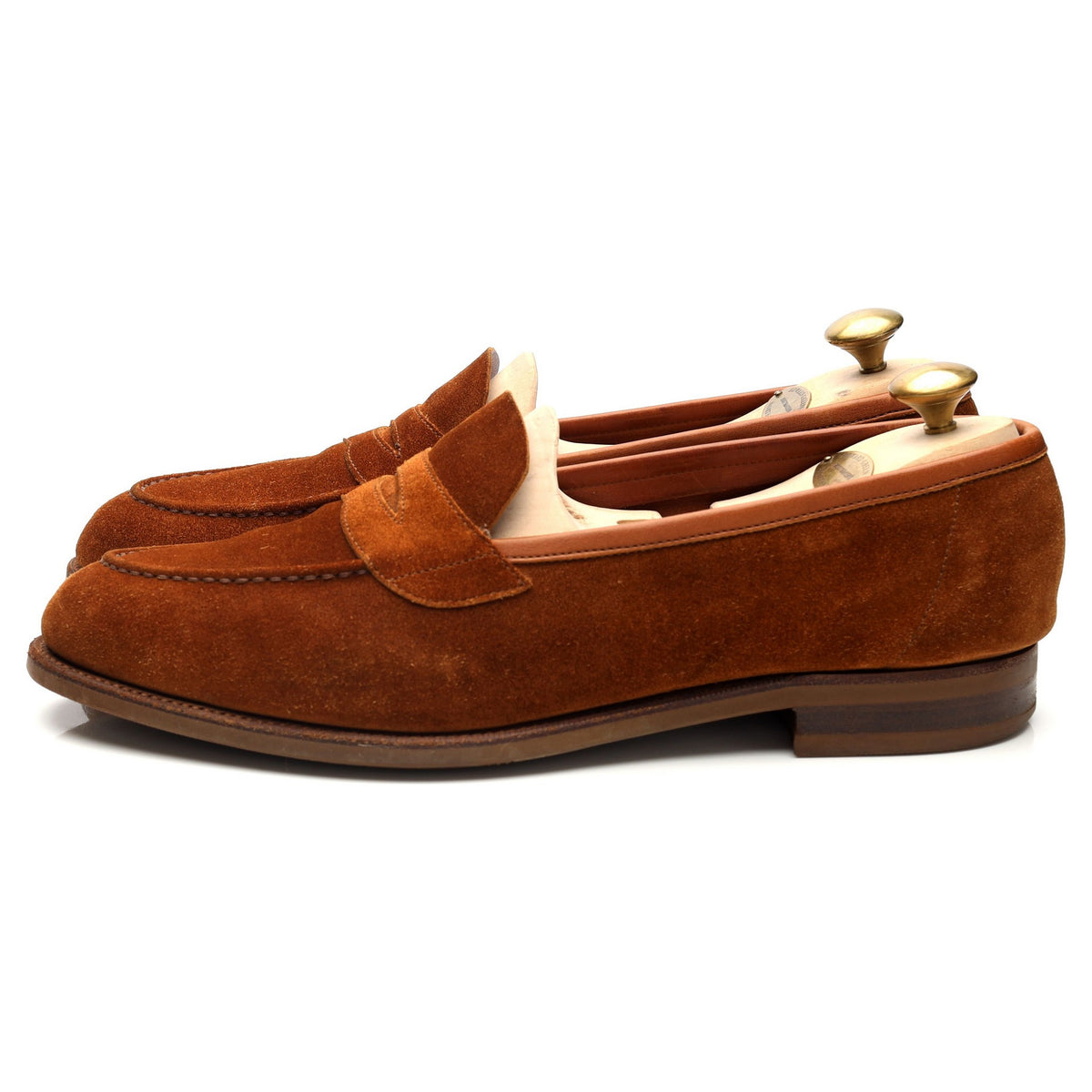 &#39;Ventnor&#39; Tan Brown Suede Unlined Loafers UK 9 E