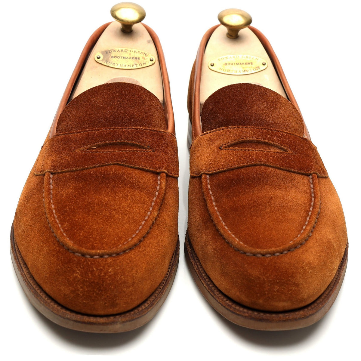 &#39;Ventnor&#39; Tan Brown Suede Unlined Loafers UK 9 E