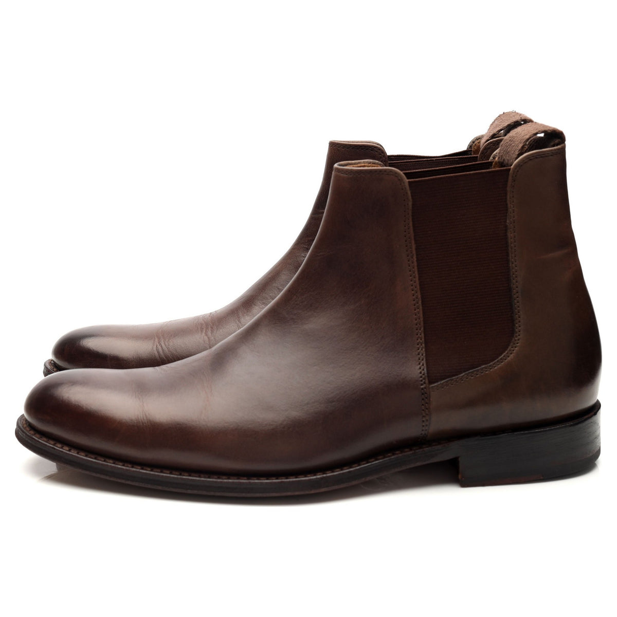 &#39;Declan&#39; Dark Brown Leather Chelsea Boots UK 7 F