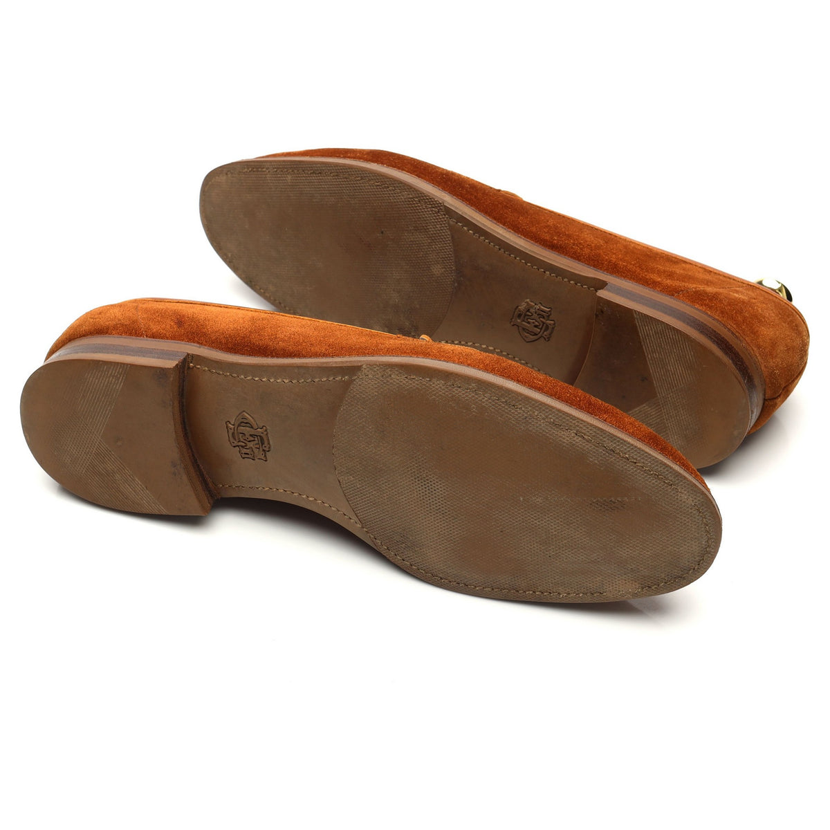 &#39;Ventnor&#39; Tan Brown Suede Unlined Loafers UK 9 E