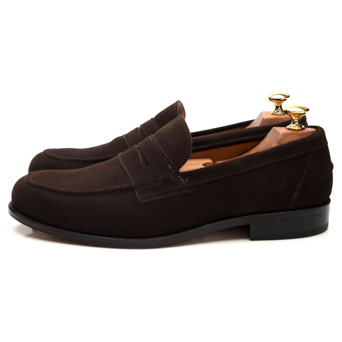 &#39;Avon&#39; Dark Brown Suede Loafers UK 9