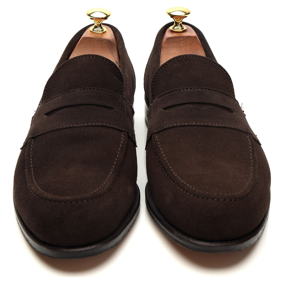 &#39;Avon&#39; Dark Brown Suede Loafers UK 9