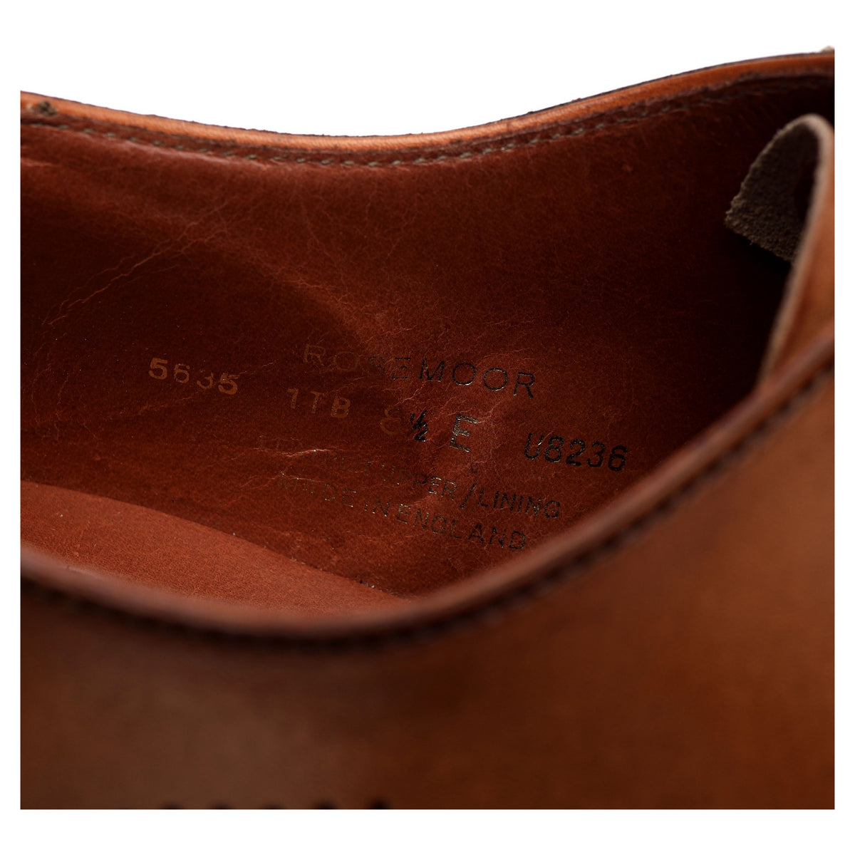 &#39;Rosemoor&#39; Tan Brown Leather Oxford UK 8.5 E