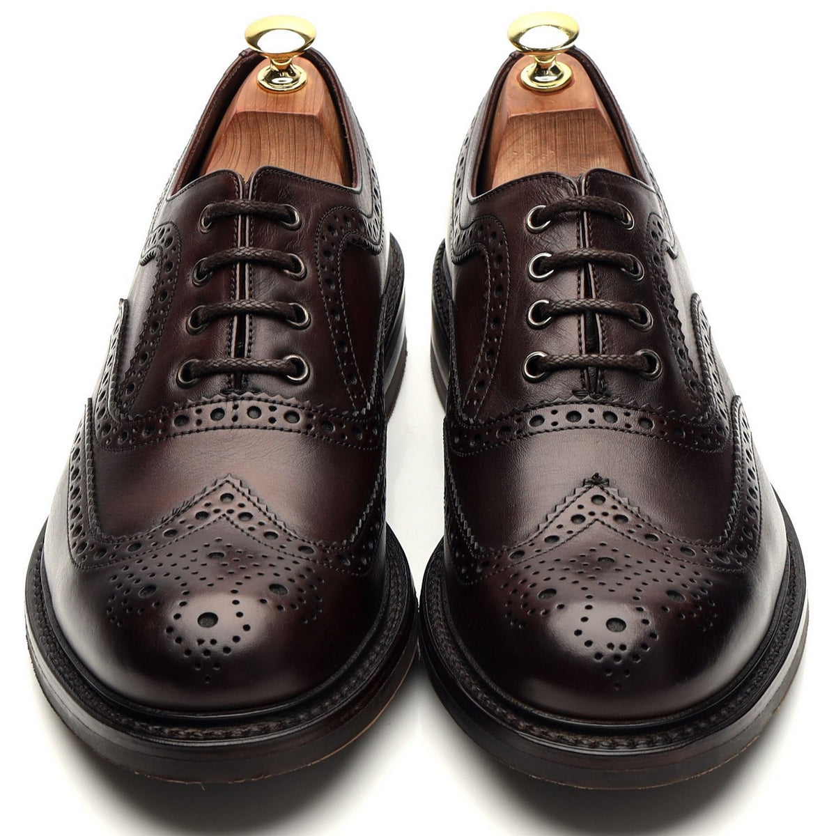 1880 &#39;Edward&#39; Dark Brown Leather Oxford Brogues UK 8.5 G