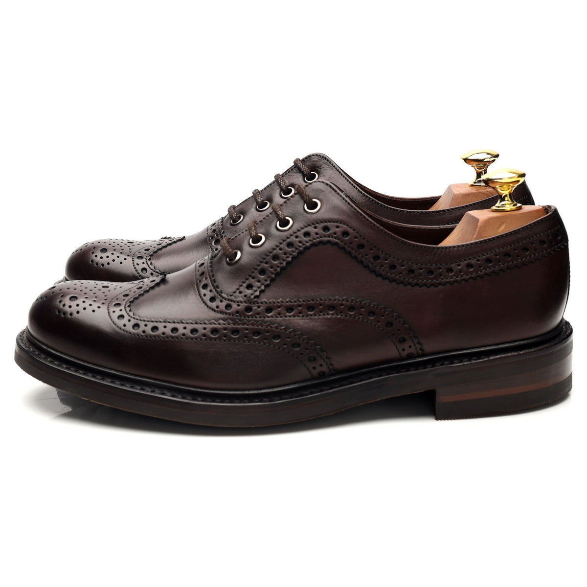 1880 &#39;Edward&#39; Dark Brown Leather Oxford Brogues UK 8.5 G
