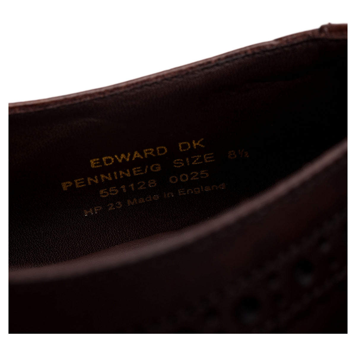 1880 &#39;Edward&#39; Dark Brown Leather Oxford Brogues UK 8.5 G