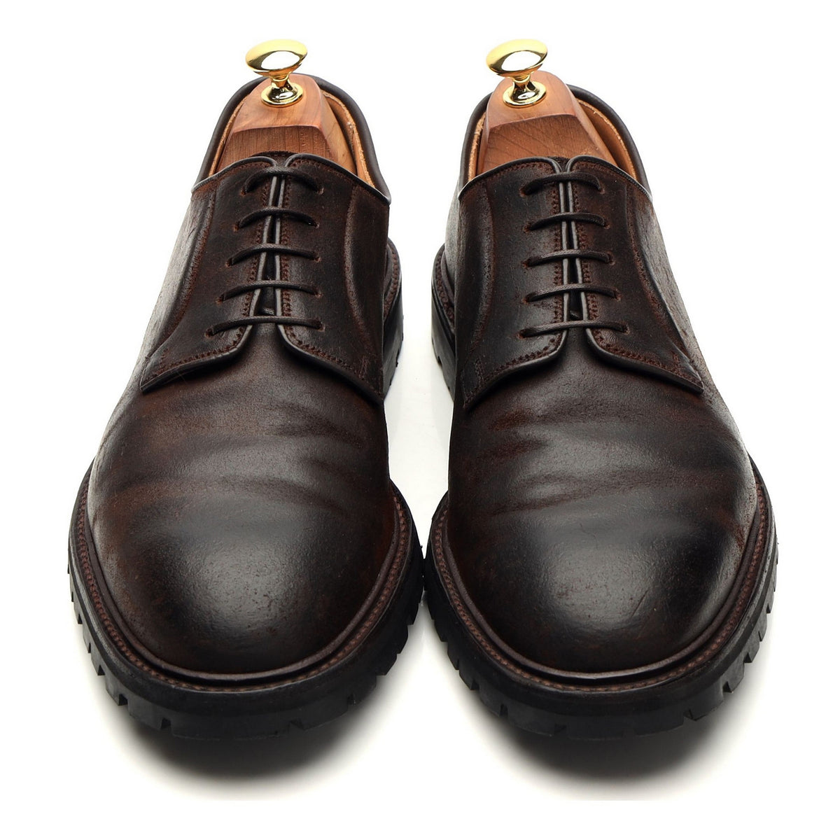 &#39;Lanark 3&#39; Dark Brown Rough-Out Suede Derby UK 9.5 E