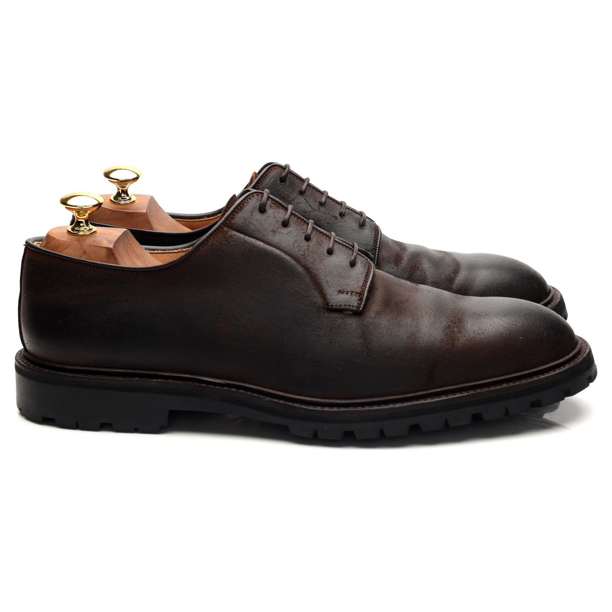 &#39;Lanark 3&#39; Dark Brown Rough-Out Suede Derby UK 9.5 E