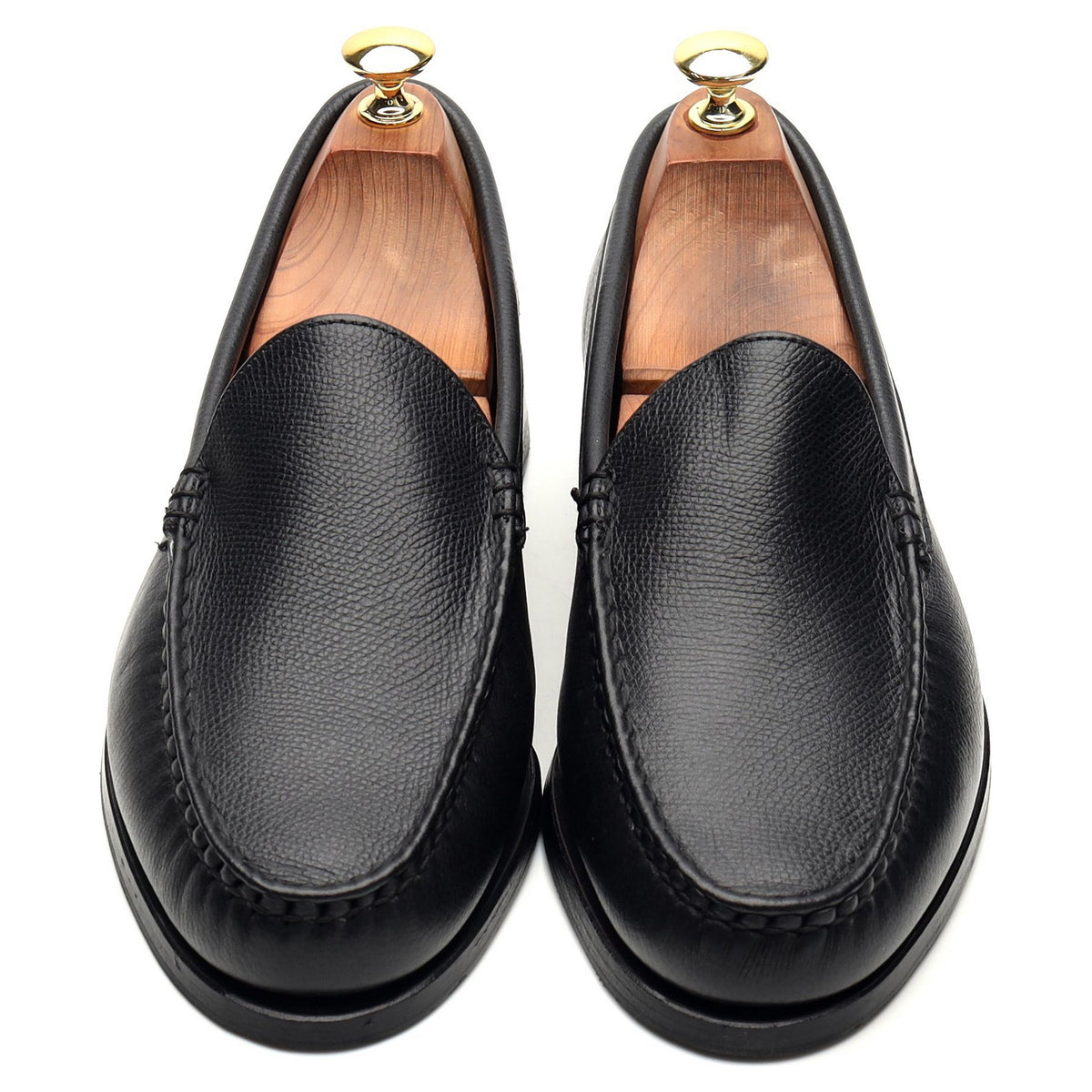 &#39;Sanibel&#39; Black Grain Leather Loafers UK 8 US 9 E