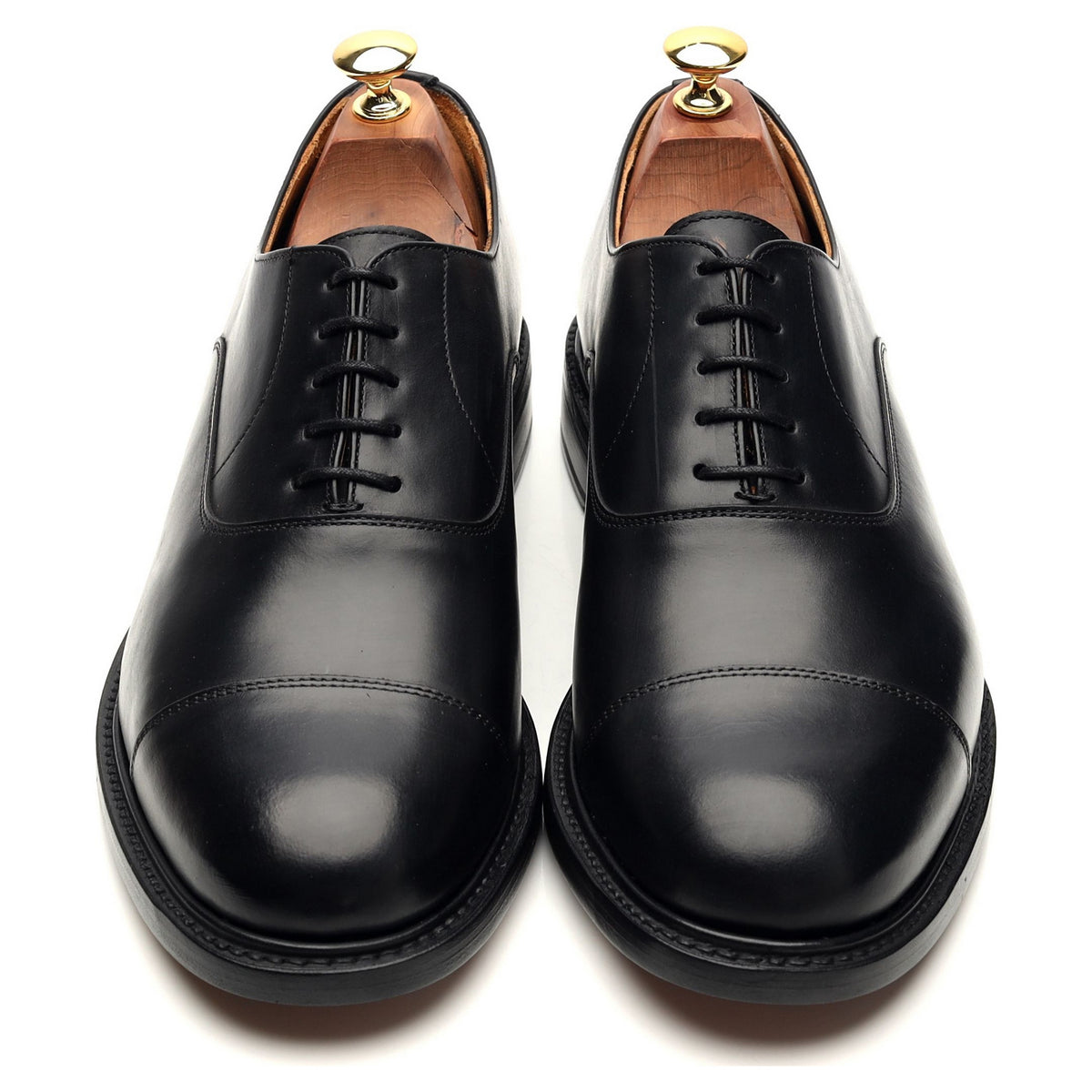 &#39;4490&#39; Black Leather Oxford UK 10