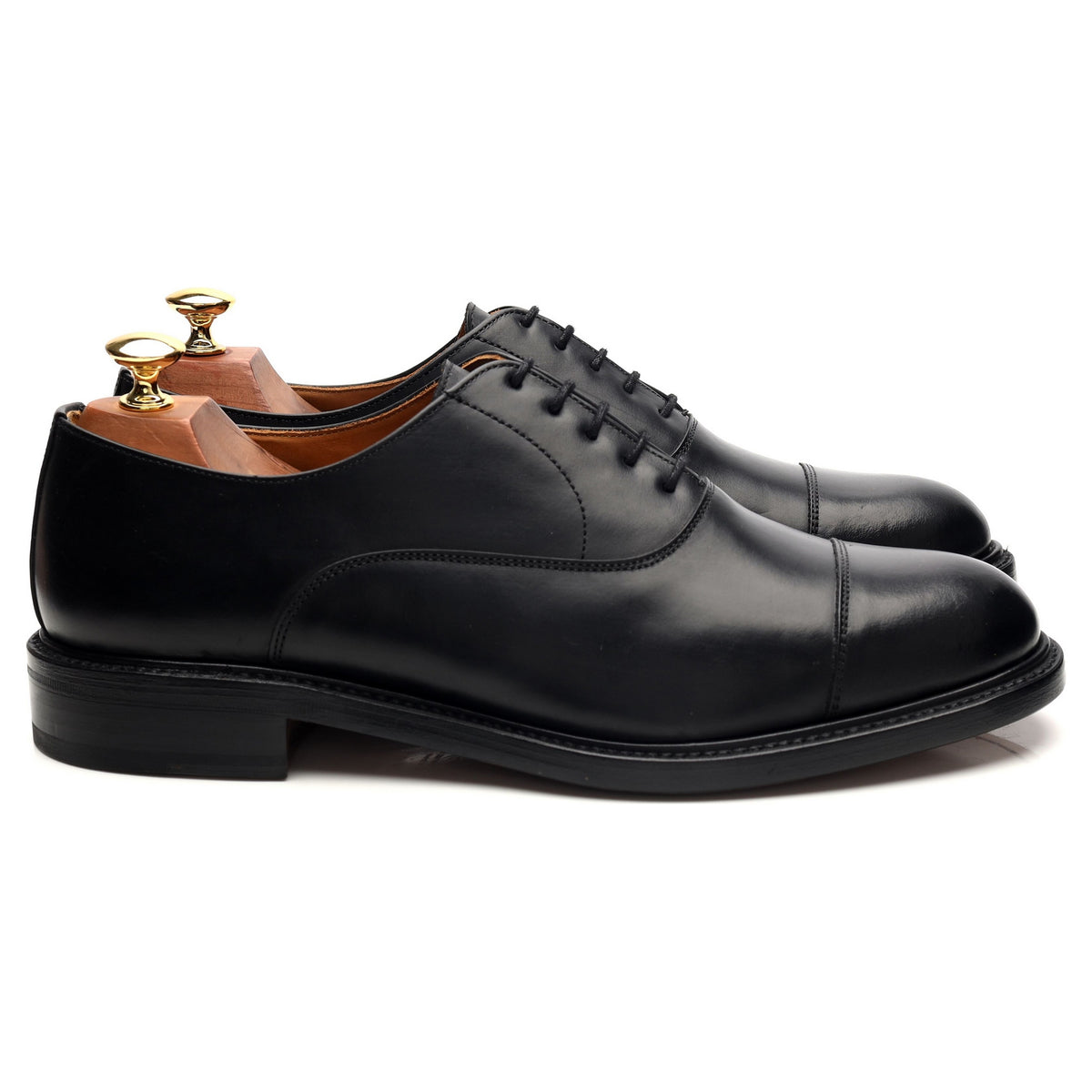 &#39;4490&#39; Black Leather Oxford UK 10