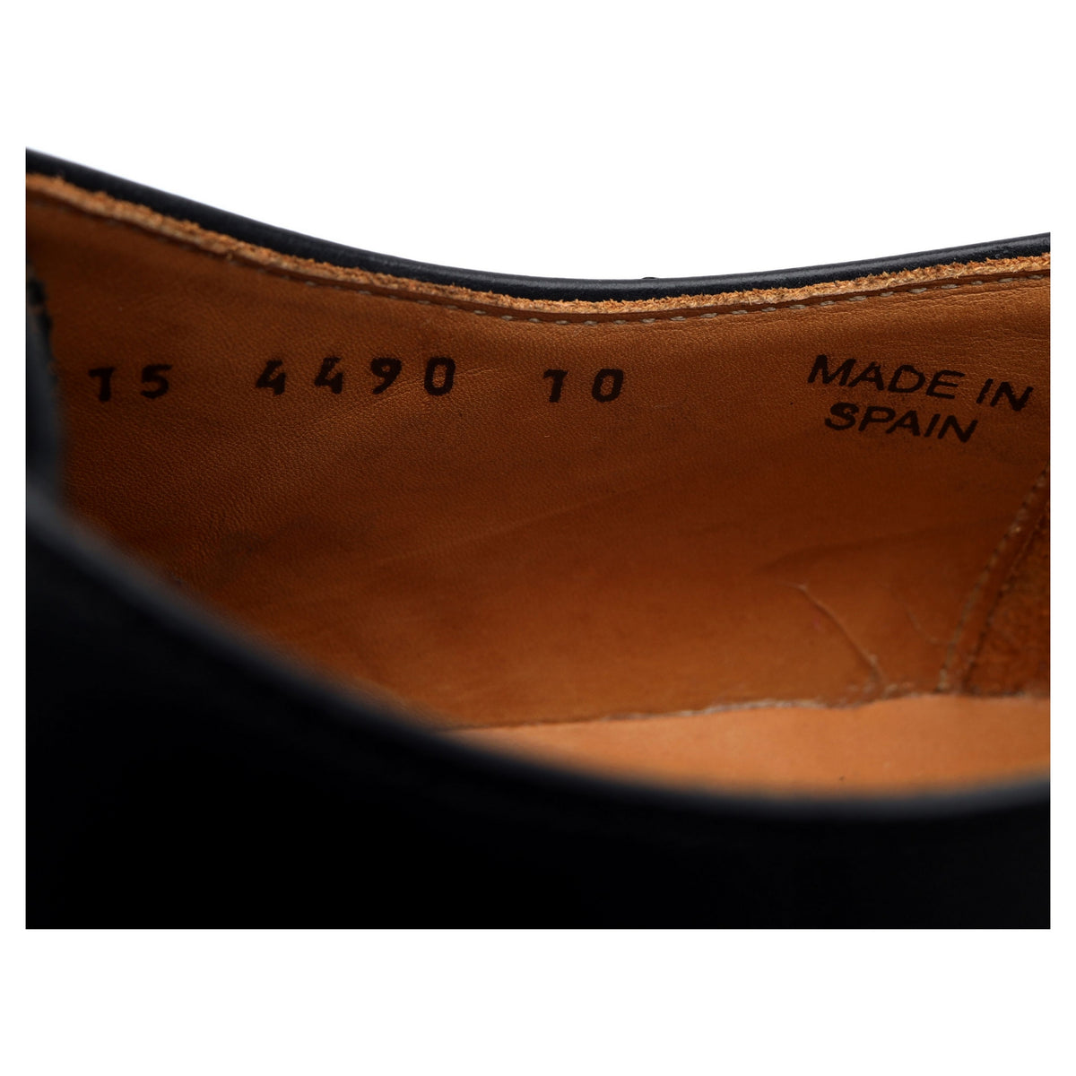 &#39;4490&#39; Black Leather Oxford UK 10