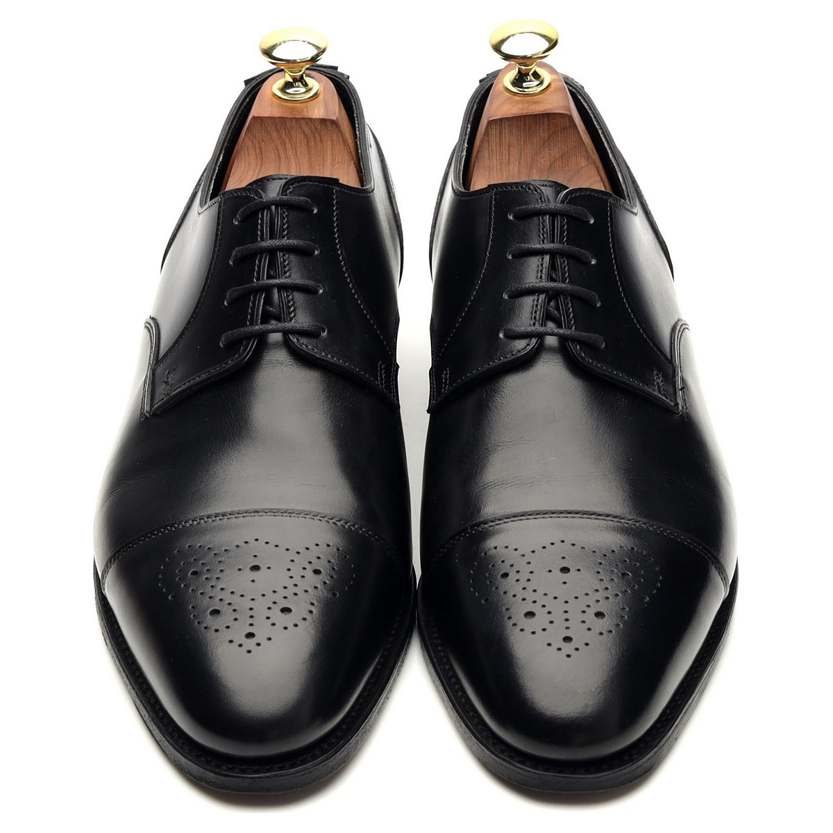 &#39;Wren&#39; Black Leather Derby UK 7.5 EE