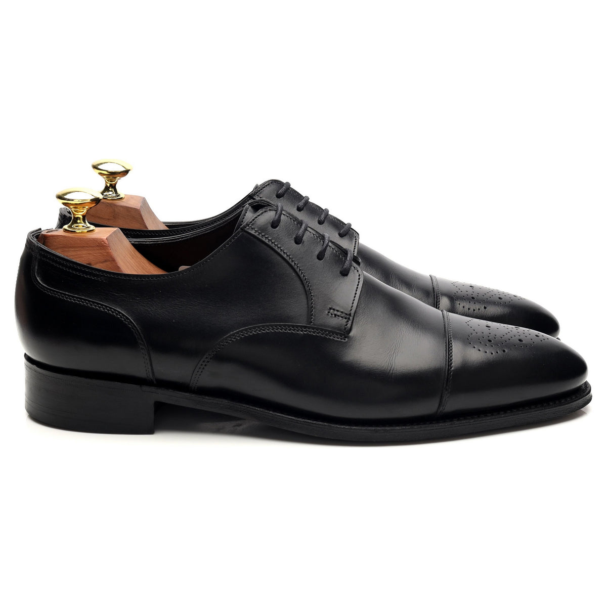 &#39;Wren&#39; Black Leather Derby UK 7.5 EE