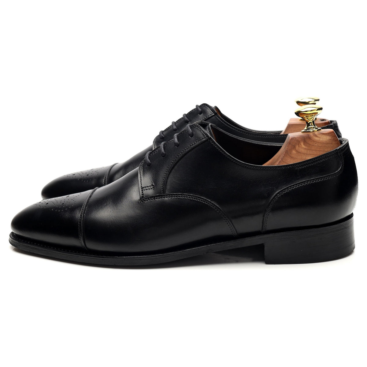 &#39;Wren&#39; Black Leather Derby UK 7.5 EE