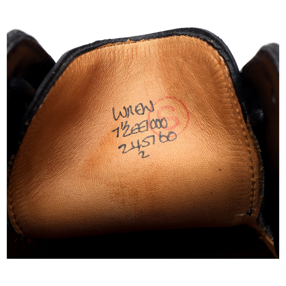 &#39;Wren&#39; Black Leather Derby UK 7.5 EE