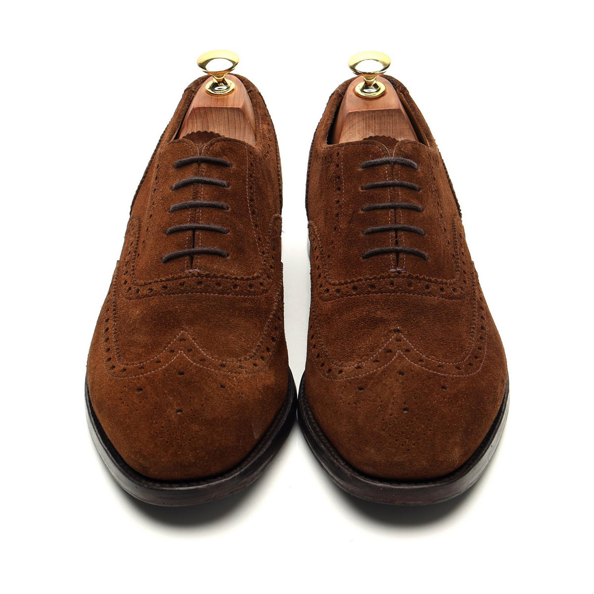&#39;202DS&#39; Snuff Brown Suede Oxford Brogues UK 8 G