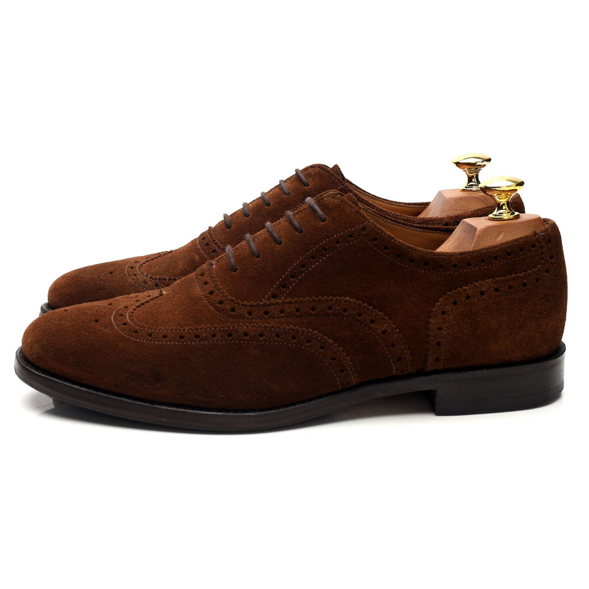 &#39;202DS&#39; Snuff Brown Suede Oxford Brogues UK 8 G