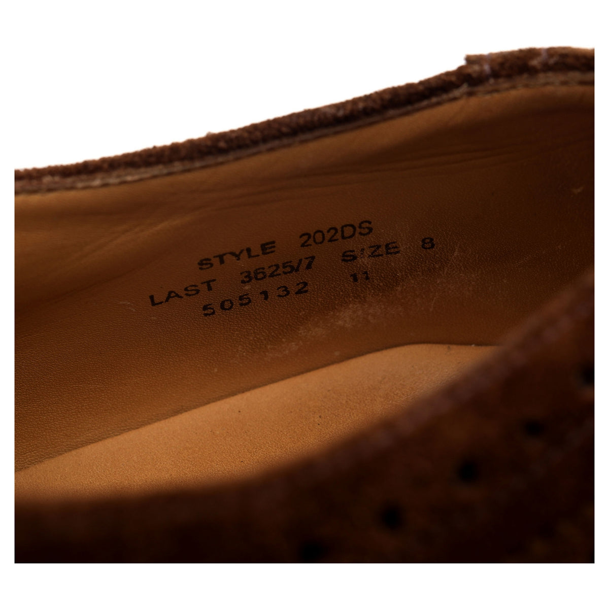 &#39;202DS&#39; Snuff Brown Suede Oxford Brogues UK 8 G