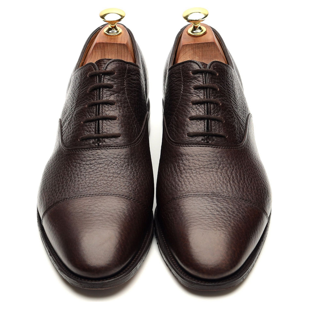 &#39;City II&#39; Dark Brown Grain Leather Oxford UK 8 E