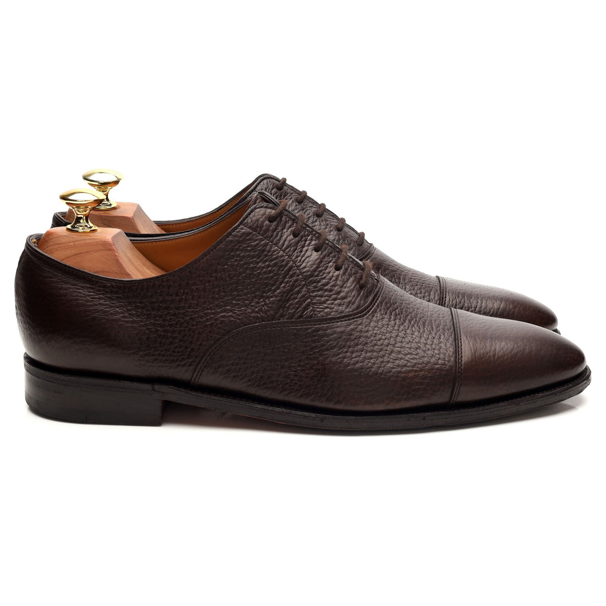 &#39;City II&#39; Dark Brown Grain Leather Oxford UK 8 E