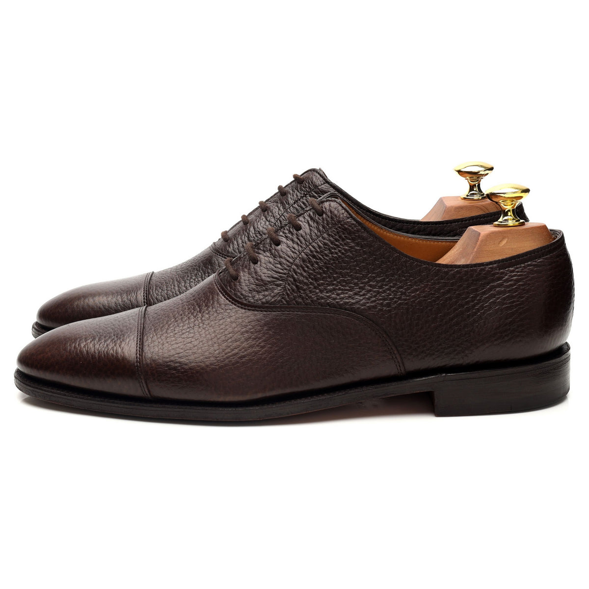 &#39;City II&#39; Dark Brown Grain Leather Oxford UK 8 E