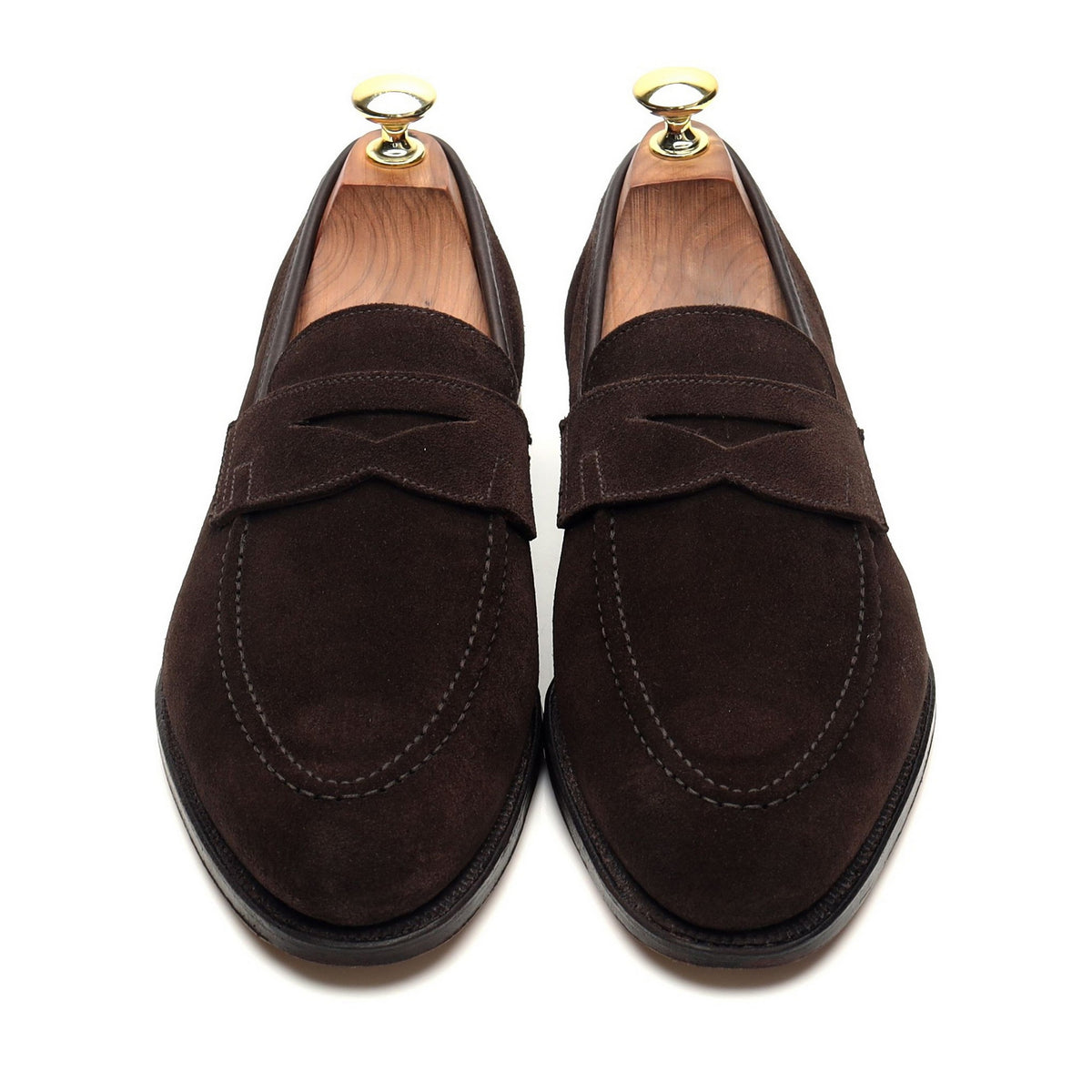 &#39;Teign&#39; Dark Brown Suede Loafers UK 6.5 E