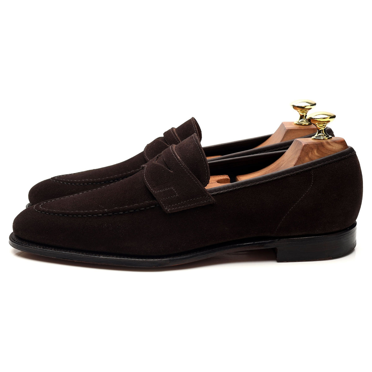 &#39;Teign&#39; Dark Brown Suede Loafers UK 6.5 E