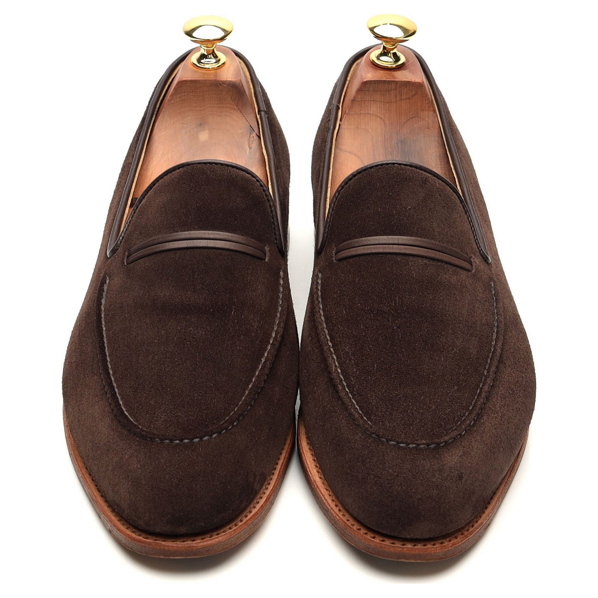 &#39;Amble&#39; Dark Brown Suede Loafers UK 8 E