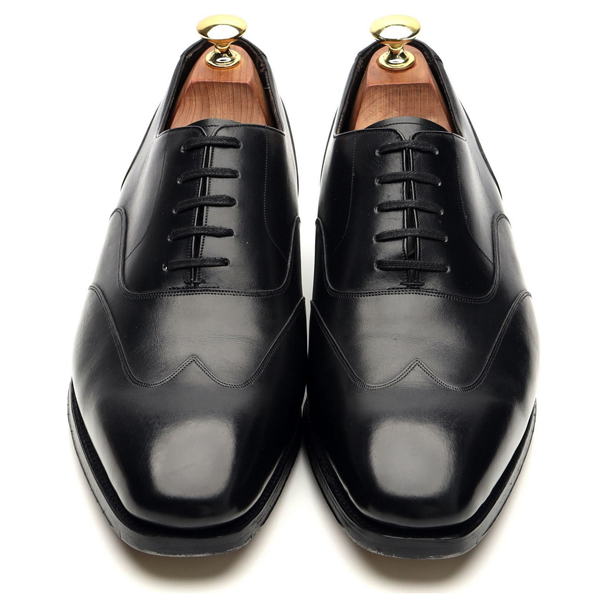 &#39;Austerity&#39; Black Leather Oxford UK 7.5