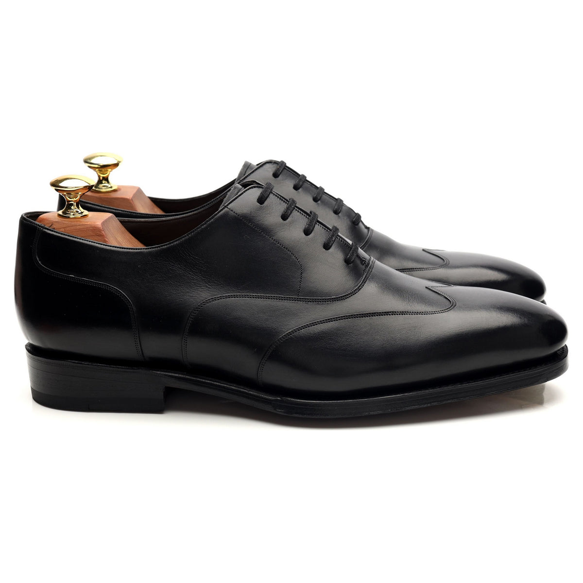 &#39;Austerity&#39; Black Leather Oxford UK 7.5