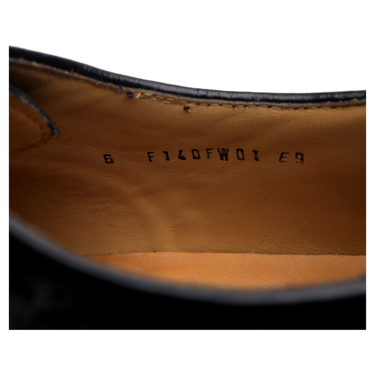 Savile Row Black Leather Derby Brogues UK 6 F