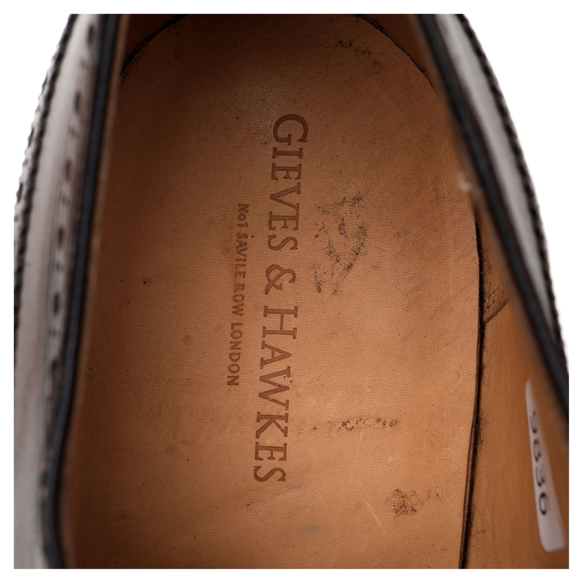Gieves &amp; Hawkes Dark Brown Leather Derby Brogues UK 12 F